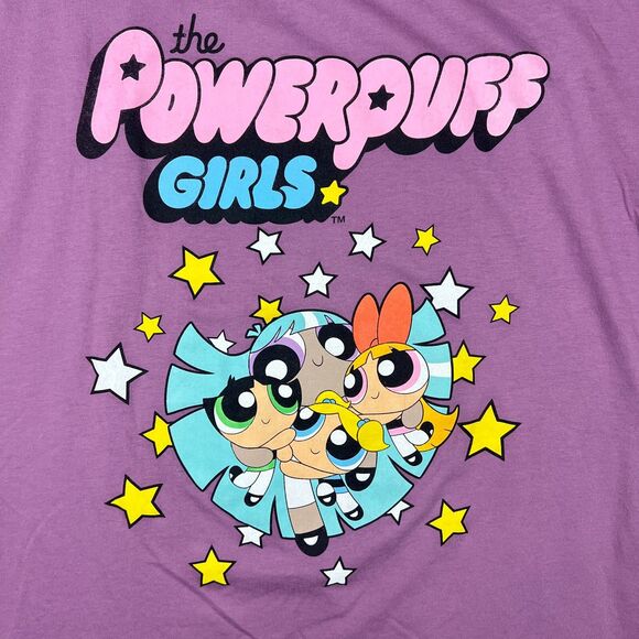 Powerpuff Girls Womens Tshirt Size XXXL 3XL Purple Graphic Cartoon Y2K - Picture 3 of 8